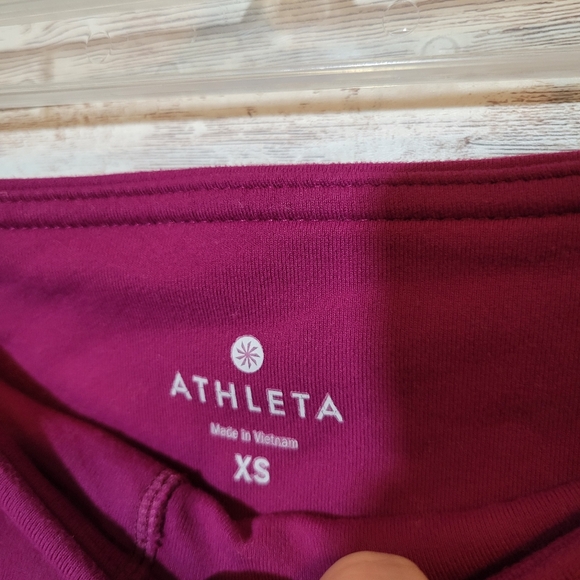 Athleta Women's Purple High-Waisted Leggings XS 3/4 Length Yoga Active - Picture 4 of 6